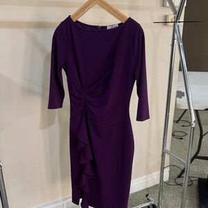 Chic Long Sleeve Purple Dress